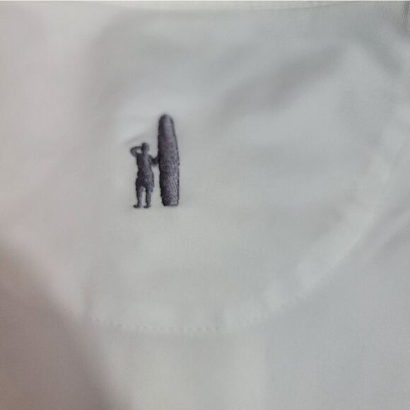 Johnnie-O Birdie Men Golf Polo Shirt Size M White Carousel Industrie Embroidered - Picture 9 of 14
